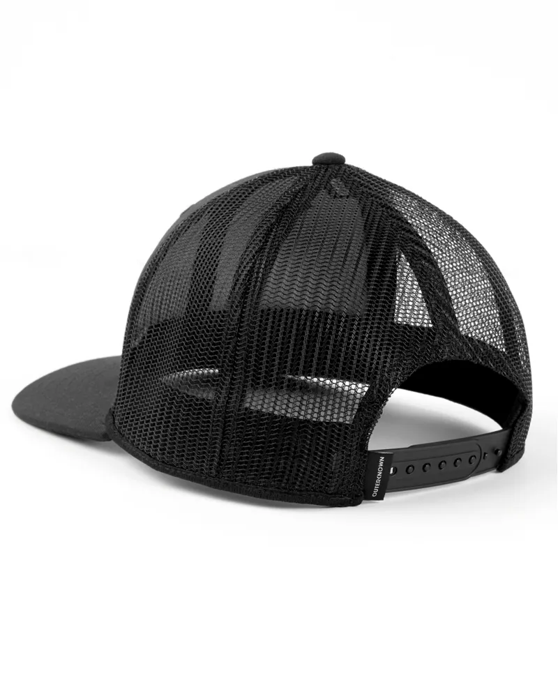 Outerknown OK Patch Trucker Pitch Black - Mens Cap-1